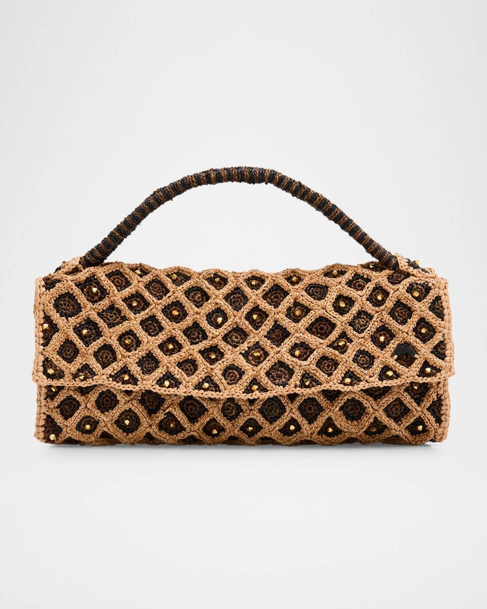 Vakona Woven Clutch Bag